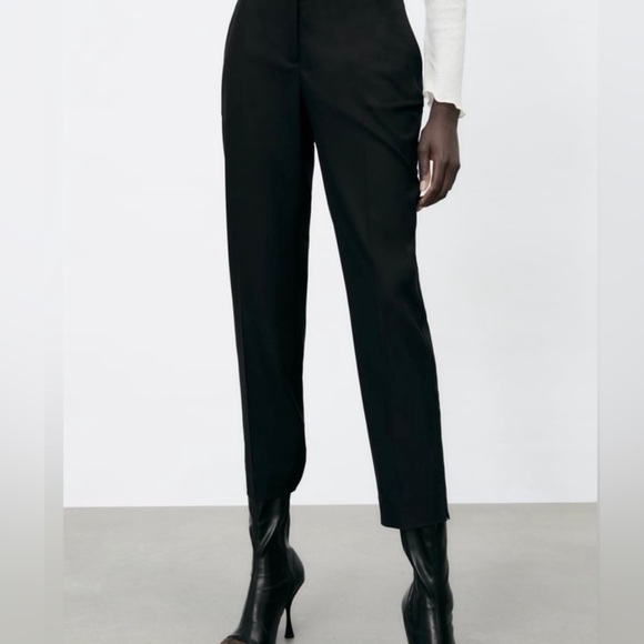 New Zara Black Trousers Pants - Picture 6 of 8